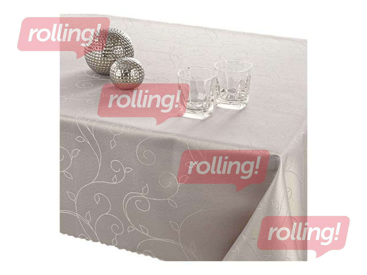 Galdauts Domoletti Mela, gaiši pelēks, 160x110cm