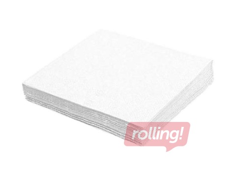 Galda salvetes, vienslāņu, baltas, 33x33cm