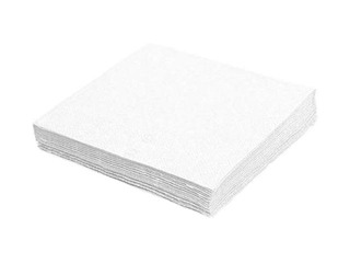 Table napkins, single-layer, white, 33x33cm
