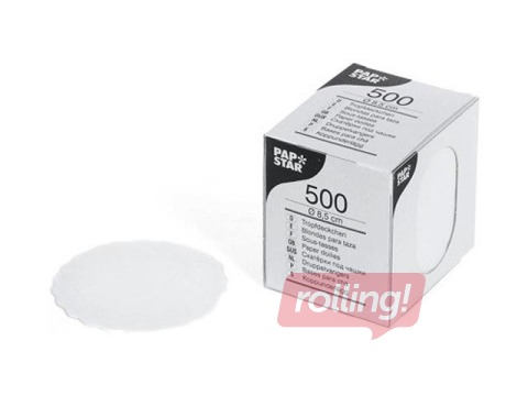 Apaļas salvetes PapStar, glāzēm, 8,5cm, 500 gab.