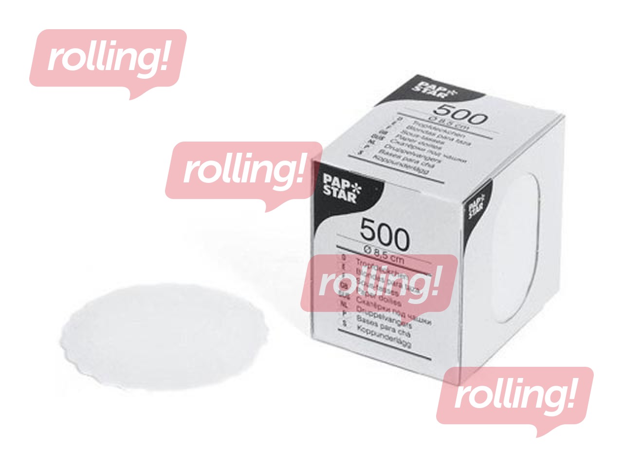 Круглые салфетки для стаканов, PapStar, 8.5см, 500 шт.