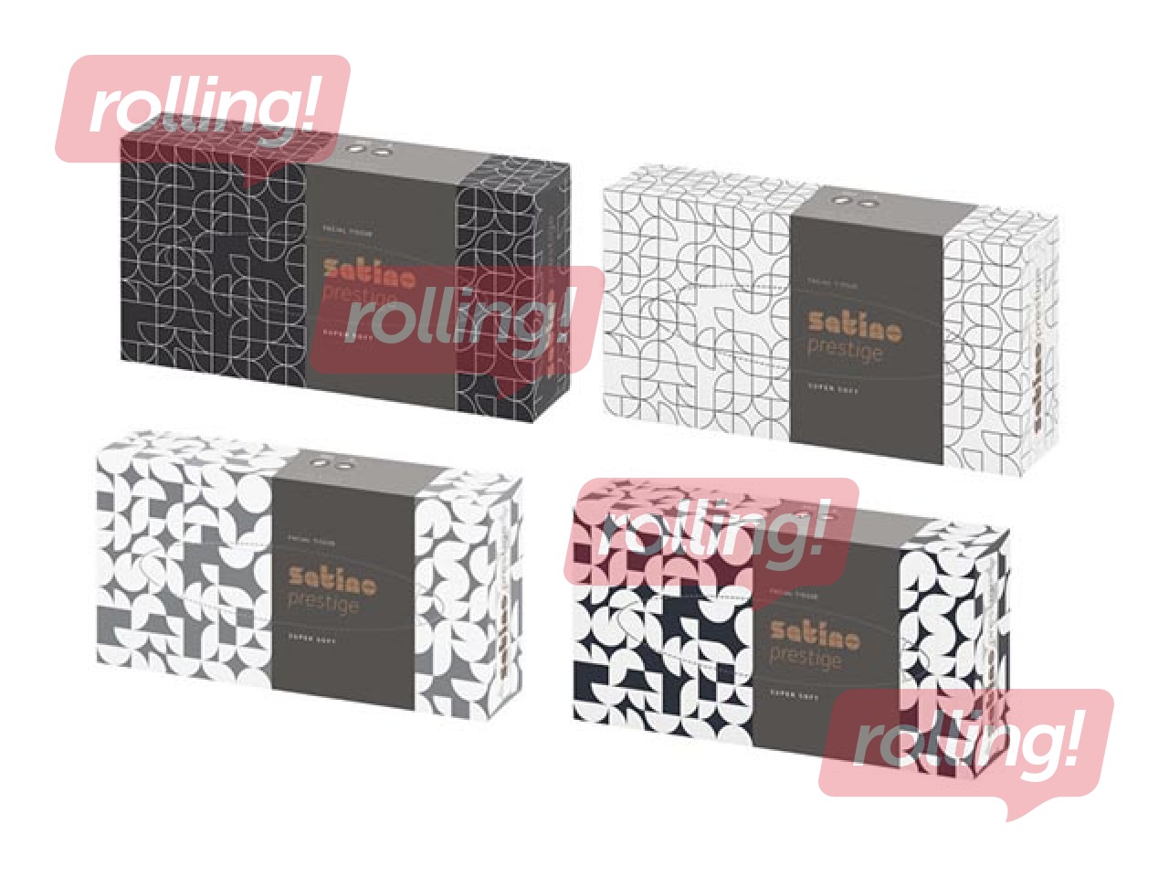 Kosmētiskās salvetes Satino Prestige, 2 kārtas, 100 gab.