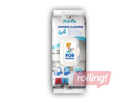 Wet Wipes, Purfix, for Kitchen, 60 pcs.