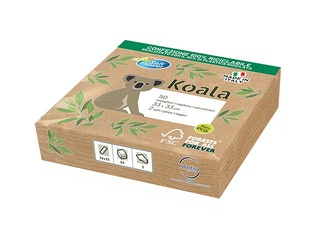 Koala Soft Flower salvrätikud, 33×33 cm, kraft, 50 tk