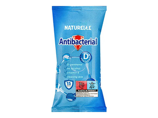 Wet wipes Naturelle, Antibacterial, with D-panthenol, 15 pcs.