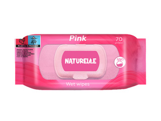 Mitrās salvetes Naturelle, aromatizētas, rozā, 70 gab.