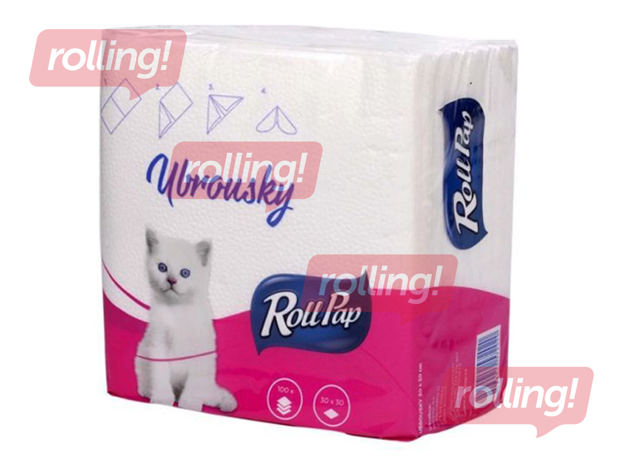 Napkins RollPap 30x30 cm, 100pcs., white