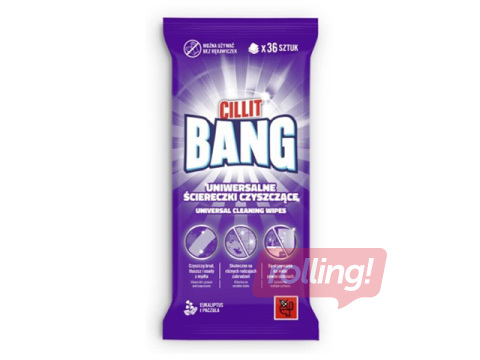 Mitrās salvetes Cillit Bang tīrīšanai, universālās, 36 gab.