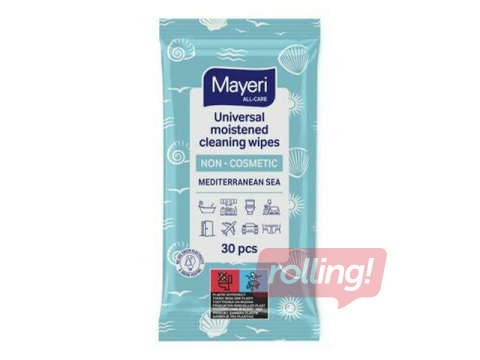 Влажные салфетки Mayeri, All-Care, Mediterranean Sea, универсальные, 30шт.