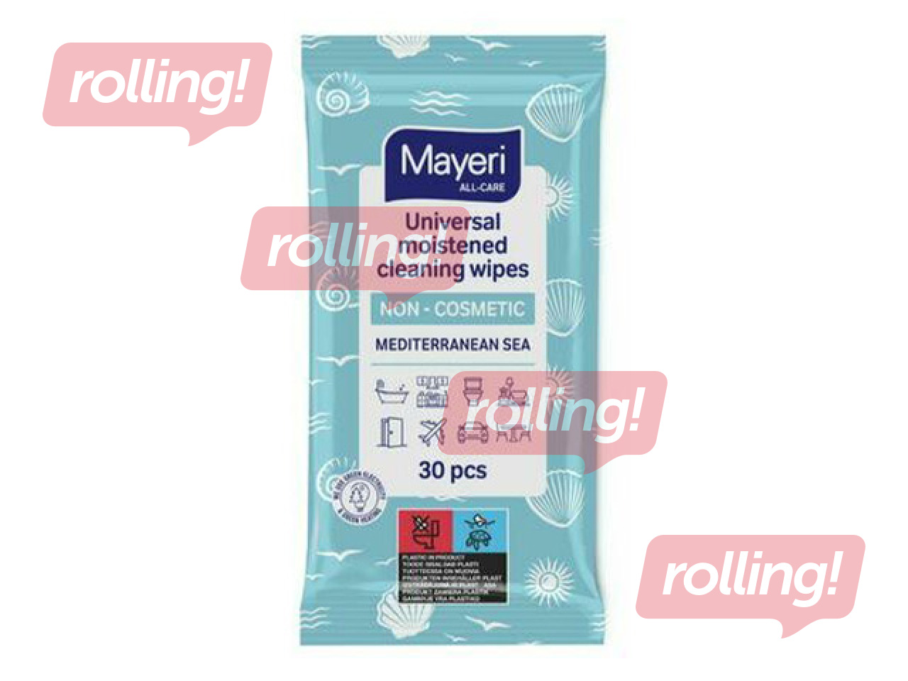 Влажные салфетки Mayeri, All-Care, Mediterranean Sea, универсальные, 30шт.