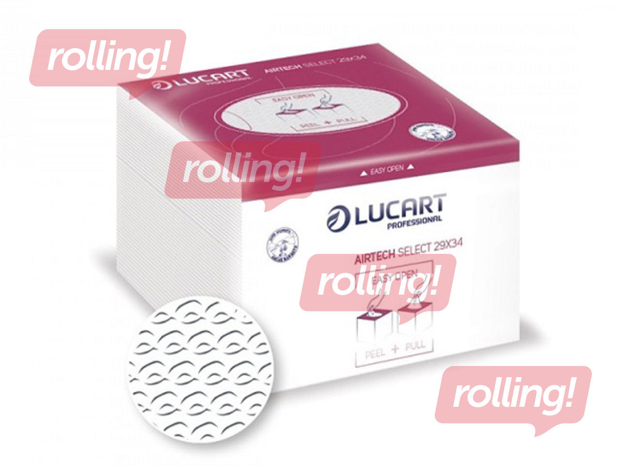 Wipes Lucart, Airtech, Select, reusable, white, 29×34cm, 40pcs