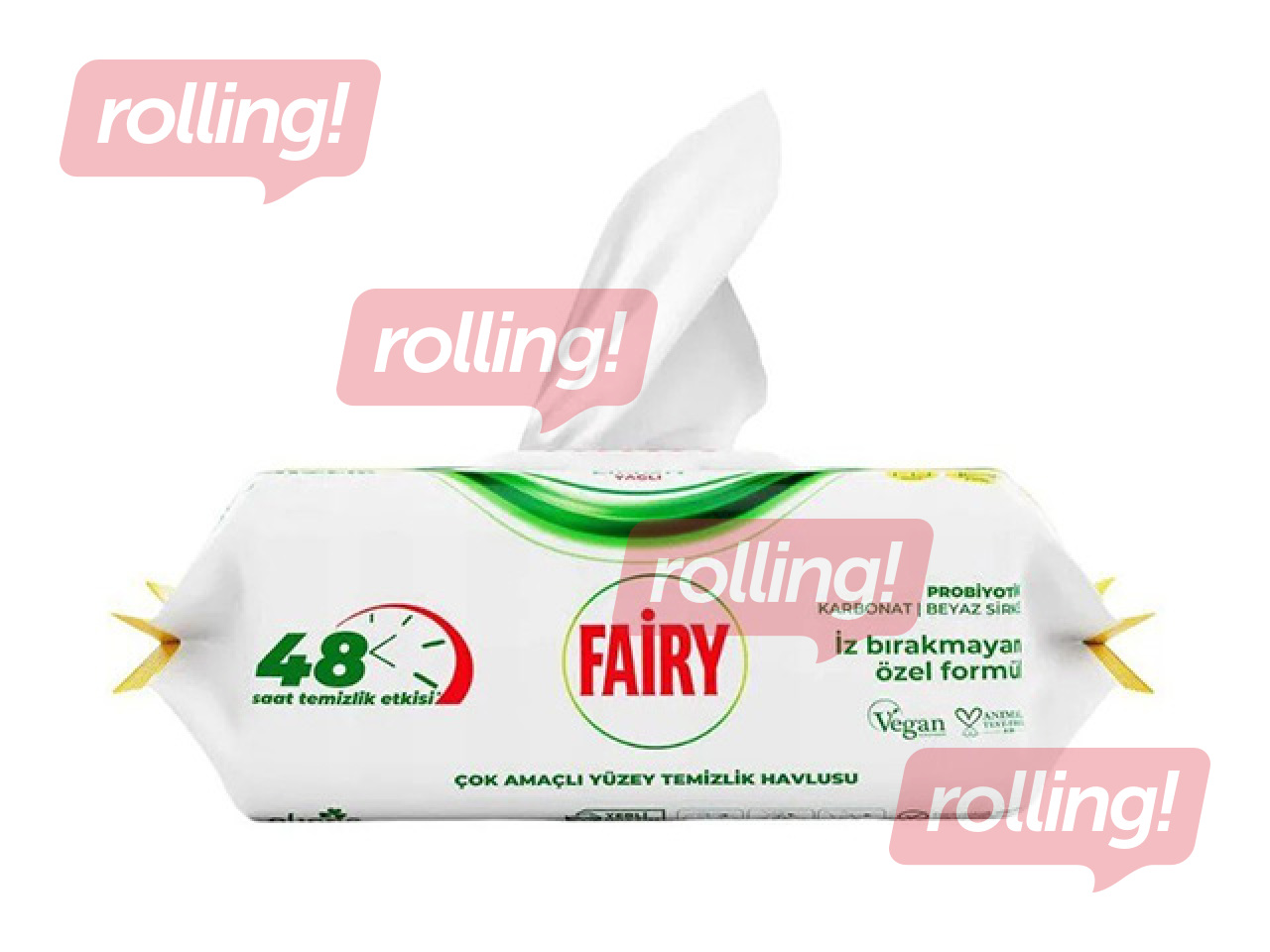 Mitrās salvetes Fairy Lemon tīrīšanai, 100 gab.