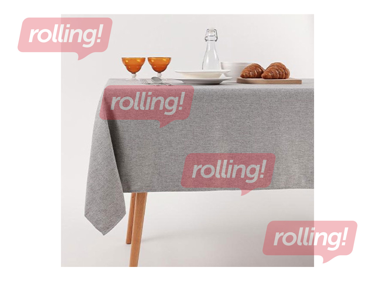 Tablecloth Easy Care, gray, 178x132cm