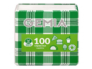 Salvrätikud Gemia, 21x21cm, 100tk, valged