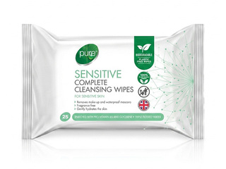 Влажные салфетки Pure Sensitive, для очищения кожи лица, 25шт.