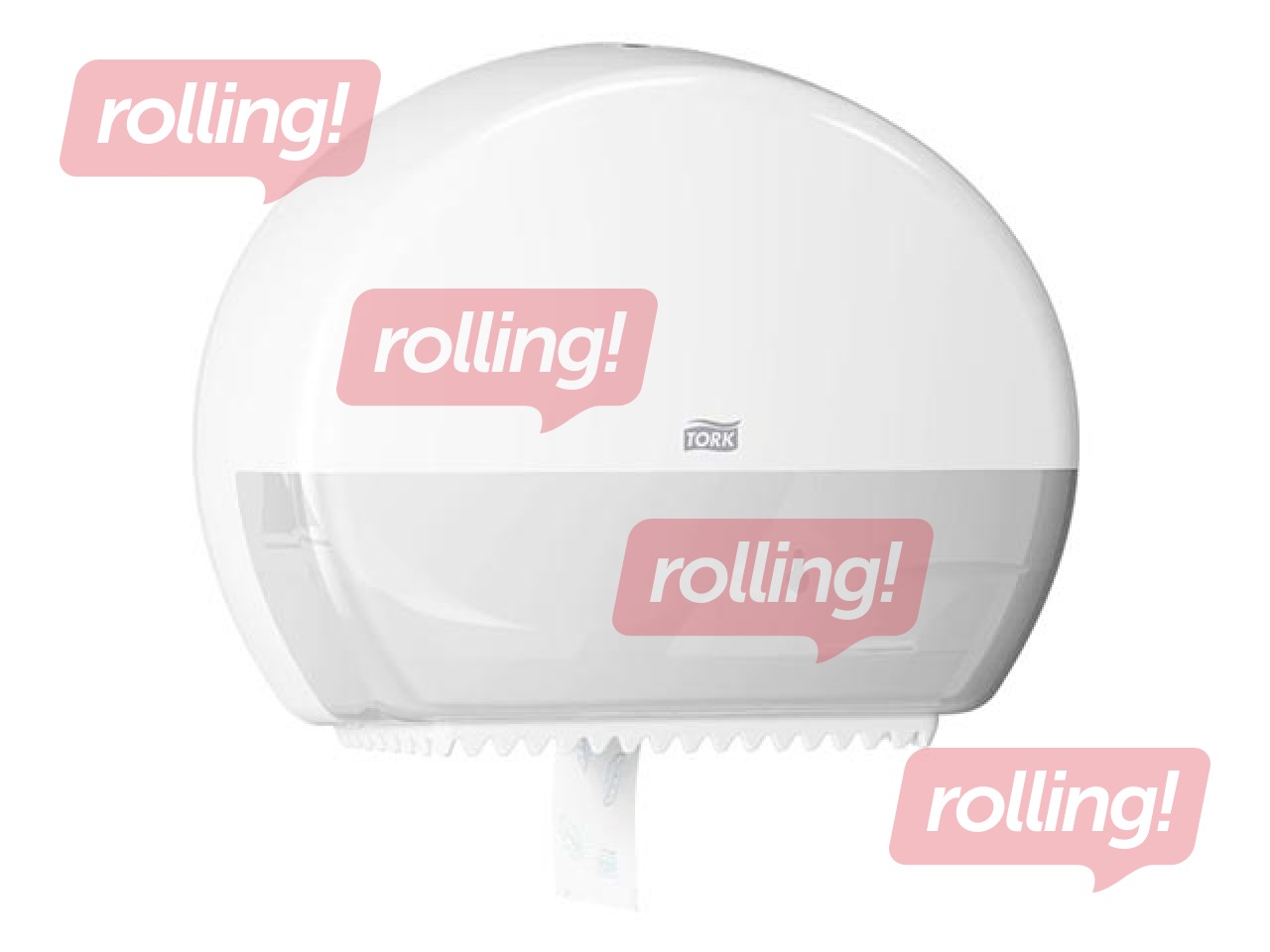 Tualetes papīra ruļļos turētājs Tork T2, plastikāta, balts