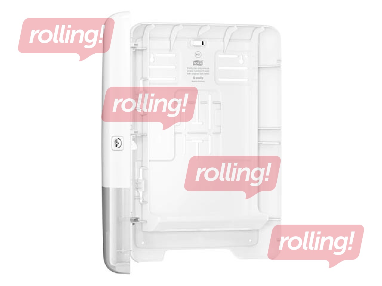 Papīra dvieļu loksnēs turētājs Tork Multifold H2, plastikāta, balts