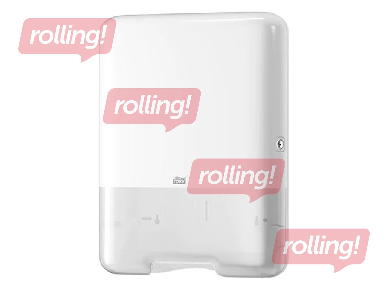 Papīra dvieļu loksnēs turētājs Tork Singlefold H3, plastikāta, balts