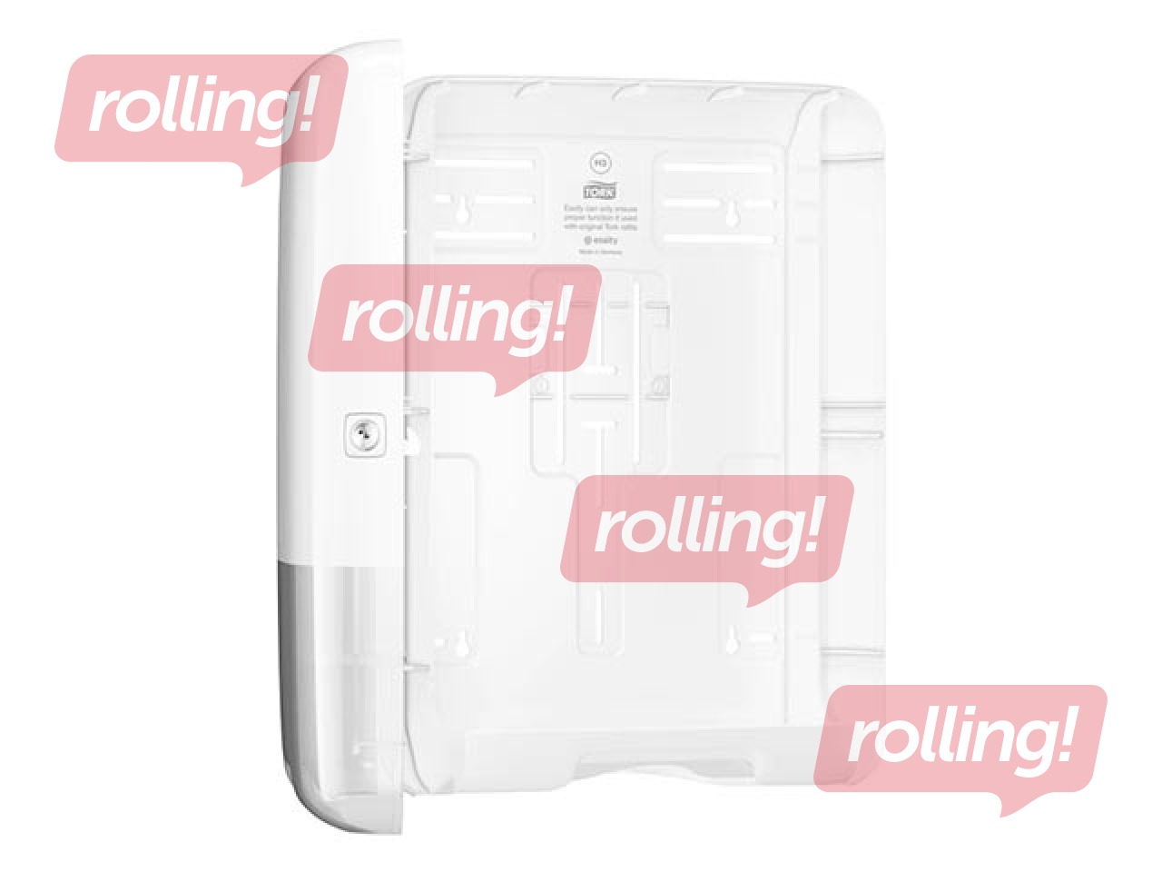 Papīra dvieļu loksnēs turētājs Tork Singlefold H3, plastikāta, balts