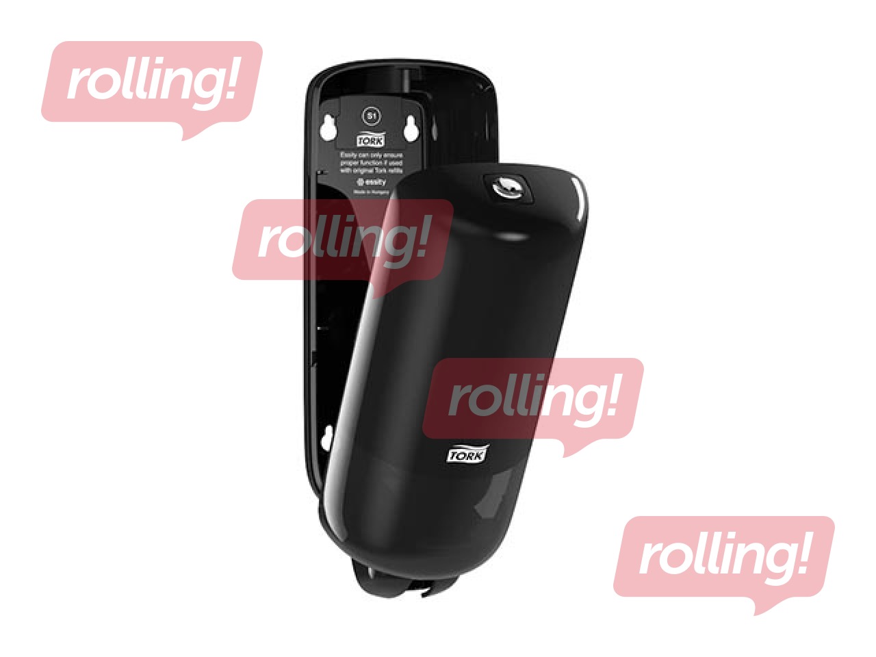 Šķidro ziepju turētājs Tork S1, plastikāta, melns, 1l