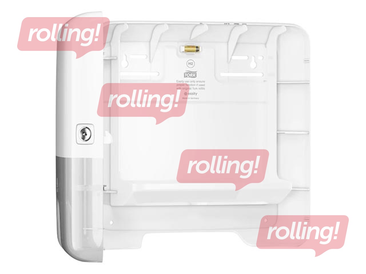 Papīra dvieļu loksnēs turētājs Tork Multifold Mini H2, plastikāta, balts