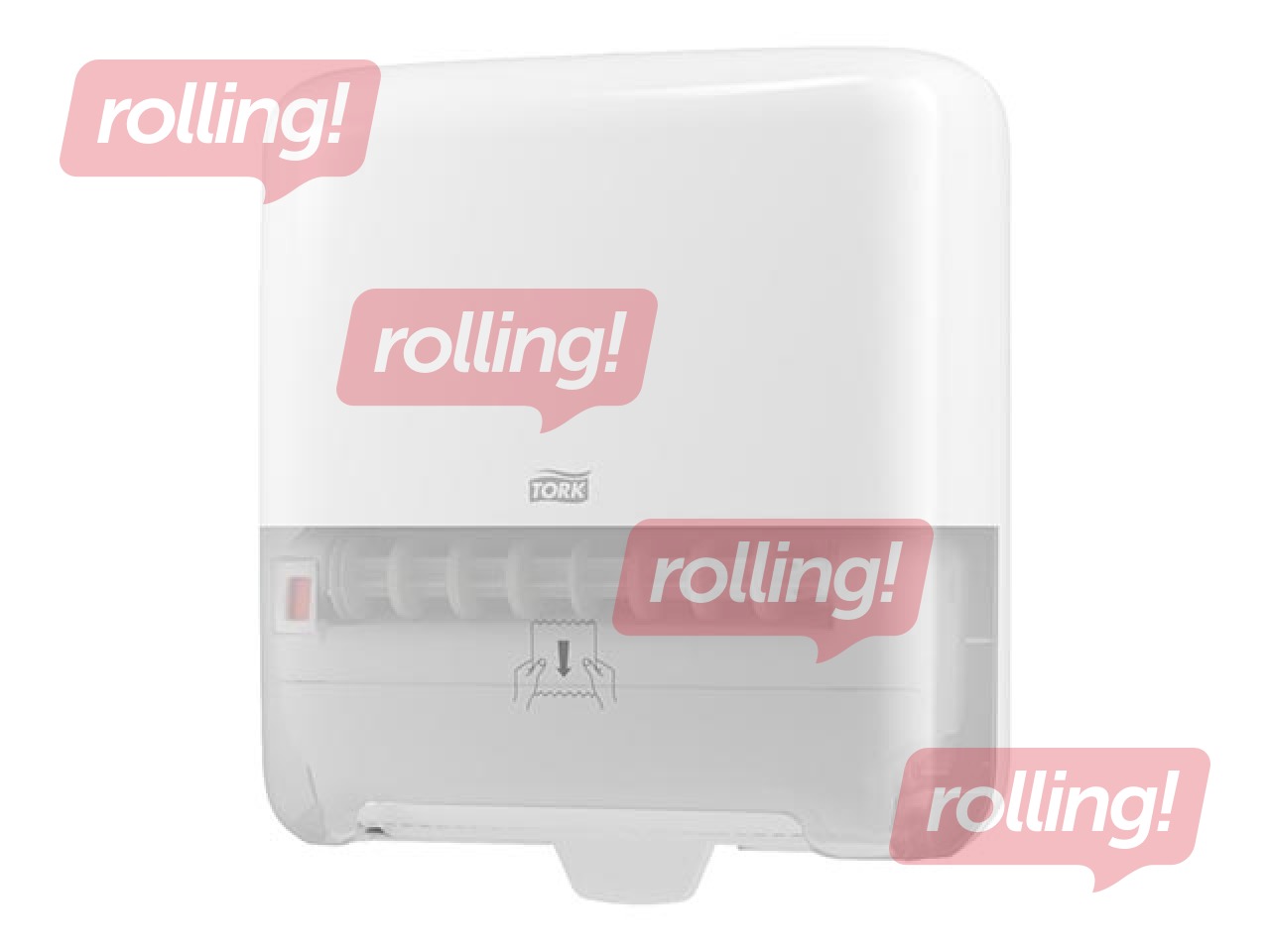Papīra dvieļu ruļļos turētājs Tork Matic H1, plastmasas, balts