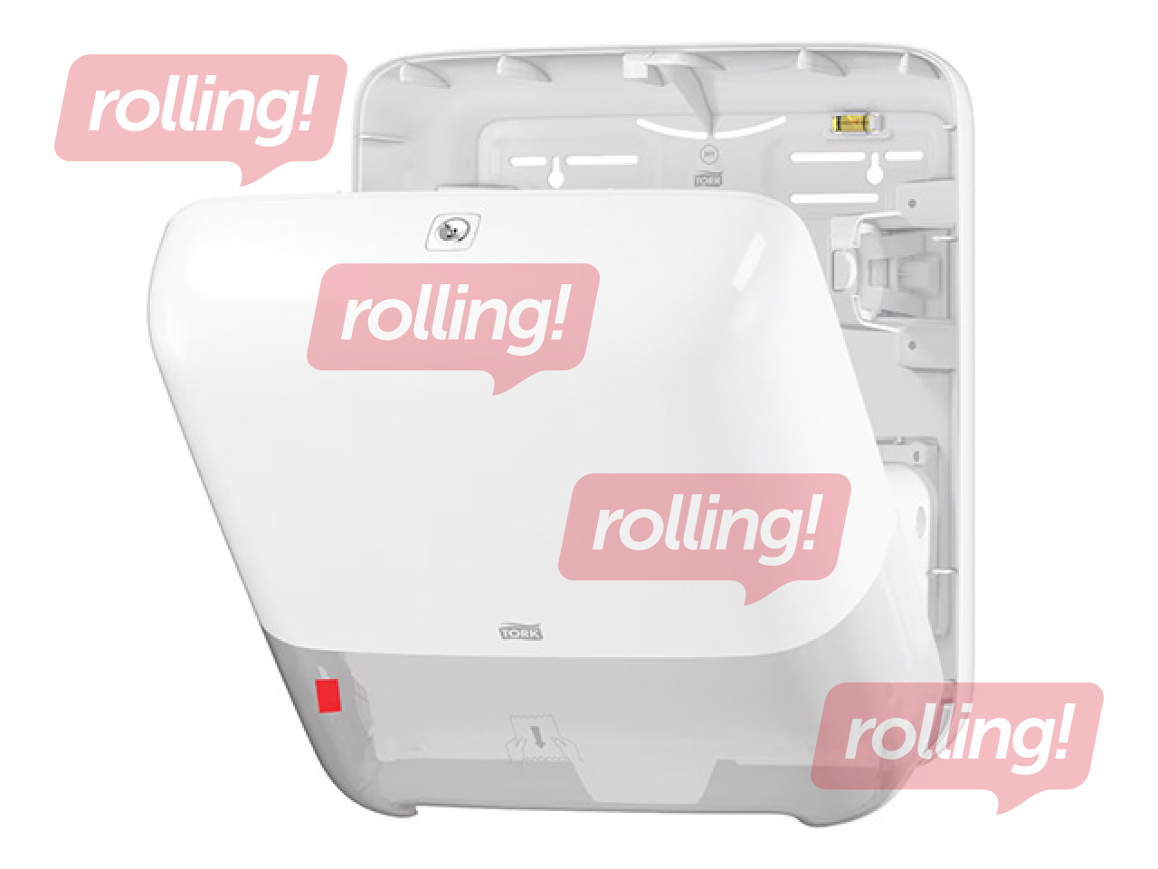 Papīra dvieļu ruļļos turētājs Tork Matic H1, plastmasas, balts
