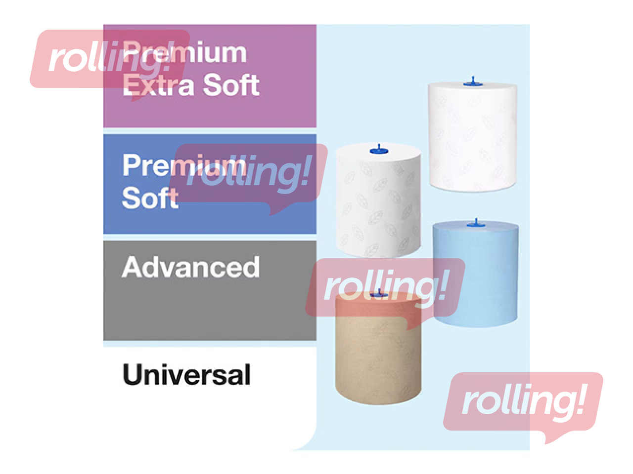 Papīra dvieļu ruļļos turētājs Tork Matic H1, plastmasas, balts