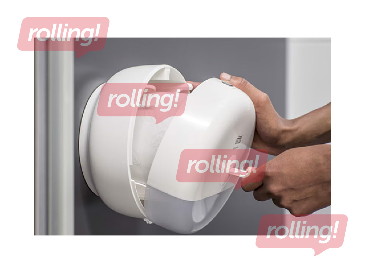 Tualetes papīra ruļļos turētājs Tork Smart One Mini, T9, plastikāta, balts