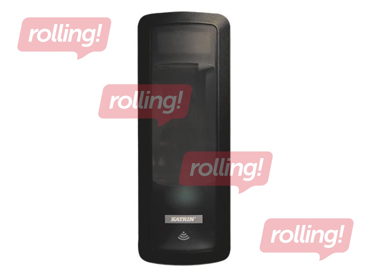 Šķidro ziepju, dezinfekcijas līdzekļu turētājs Katrin, automātisks, melns, 500ml