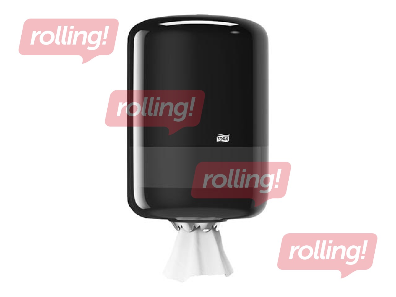 Papīra dvieļu ruļļos turētājs Tork M2, plastikāta, melns
