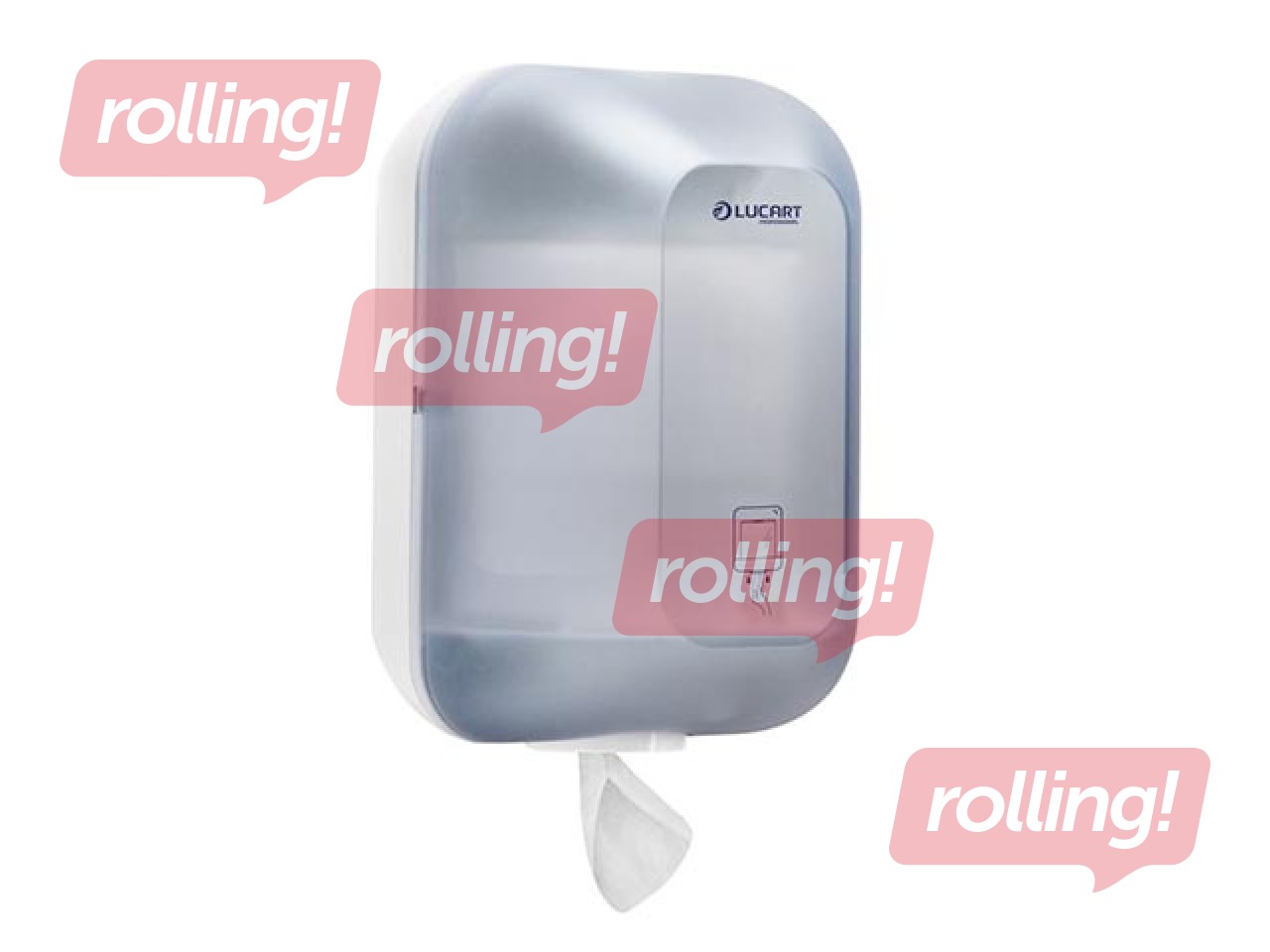 Papīra dvieļu ruļļos turētājs Lucart L-One Maxi, plastikāta, 360x245x240mm
