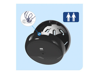 Держатель туалетной бумаги Tork SmartOne Mini T9, пластик, черный