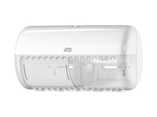 Tualetes papīra ruļļos turētājs Tork T4, plastikāta, balts