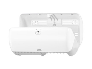 Tualetes papīra ruļļos turētājs Tork T4, plastikāta, balts