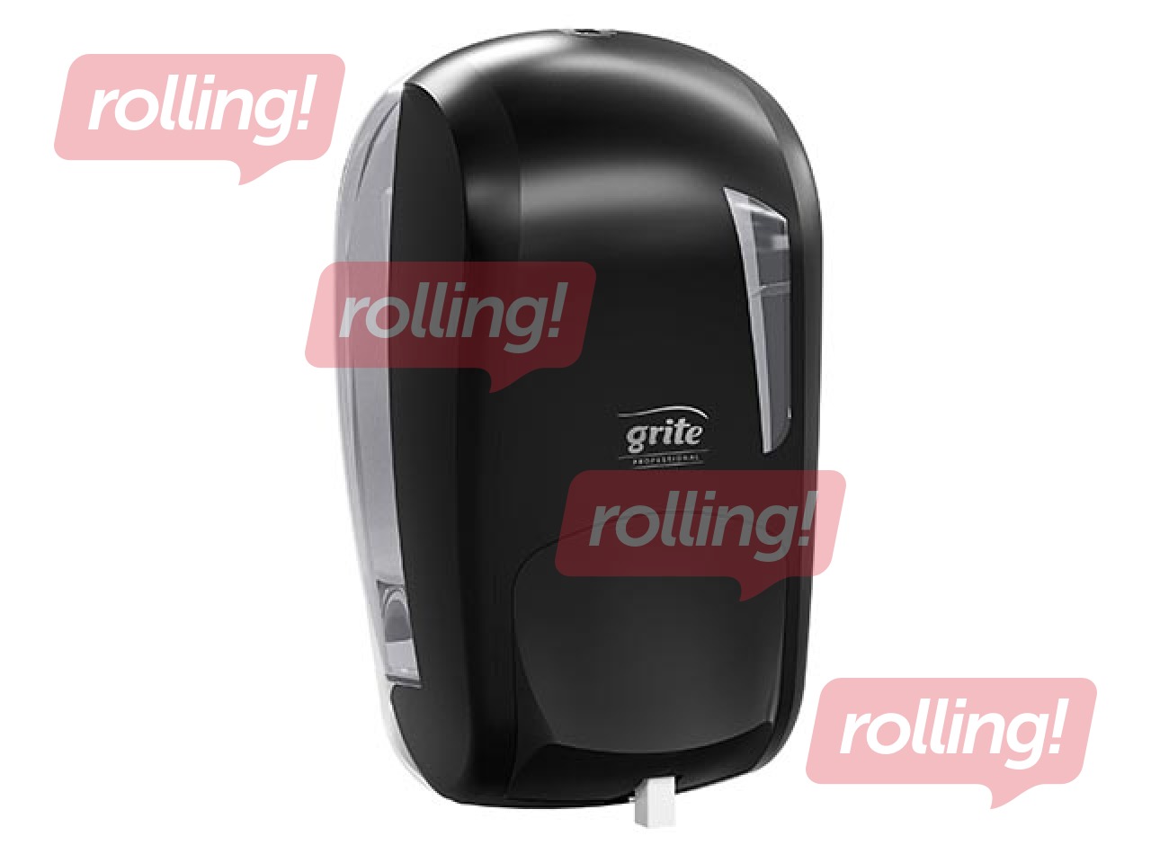 Šķidro ziepju turētājs Grite, plastikāta, melns, 1l