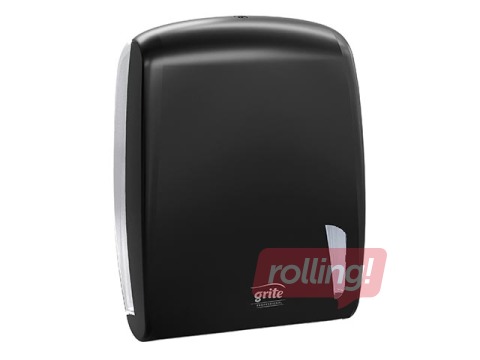 Papīra dvieļu loksnēs turētājs Grite V-Fold, H3, plastikāta, melns