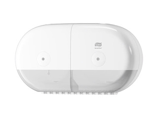 Держатель туалетной бумаги в рулонах Tork SmartOne Twin Mini T9, пластик, белый