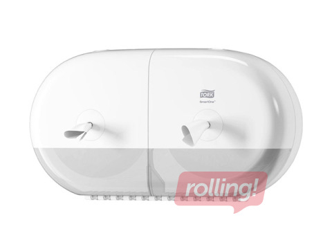 Tualetes papīra ruļļos turētājs Tork Smart One Twin Mini, T9, plastikāta, balts