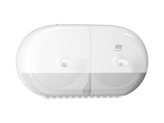 Tualetes papīra ruļļos turētājs Tork Smart One Twin Mini, T9, plastikāta, balts