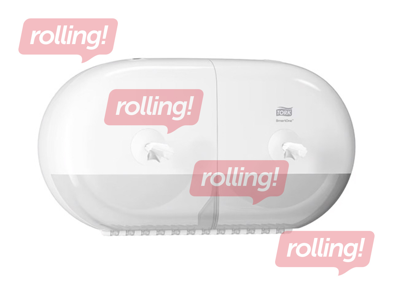 Tualetes papīra ruļļos turētājs Tork Smart One Twin Mini, T9, plastikāta, balts