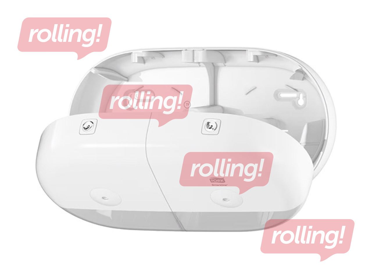 Tualetes papīra ruļļos turētājs Tork Smart One Twin Mini, T9, plastikāta, balts