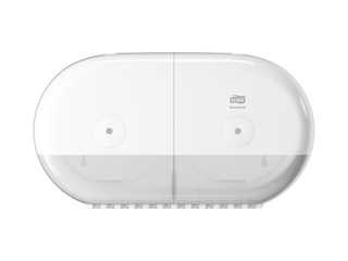 Tualetes papīra ruļļos turētājs Tork Smart One Twin Mini, T9, plastikāta, balts