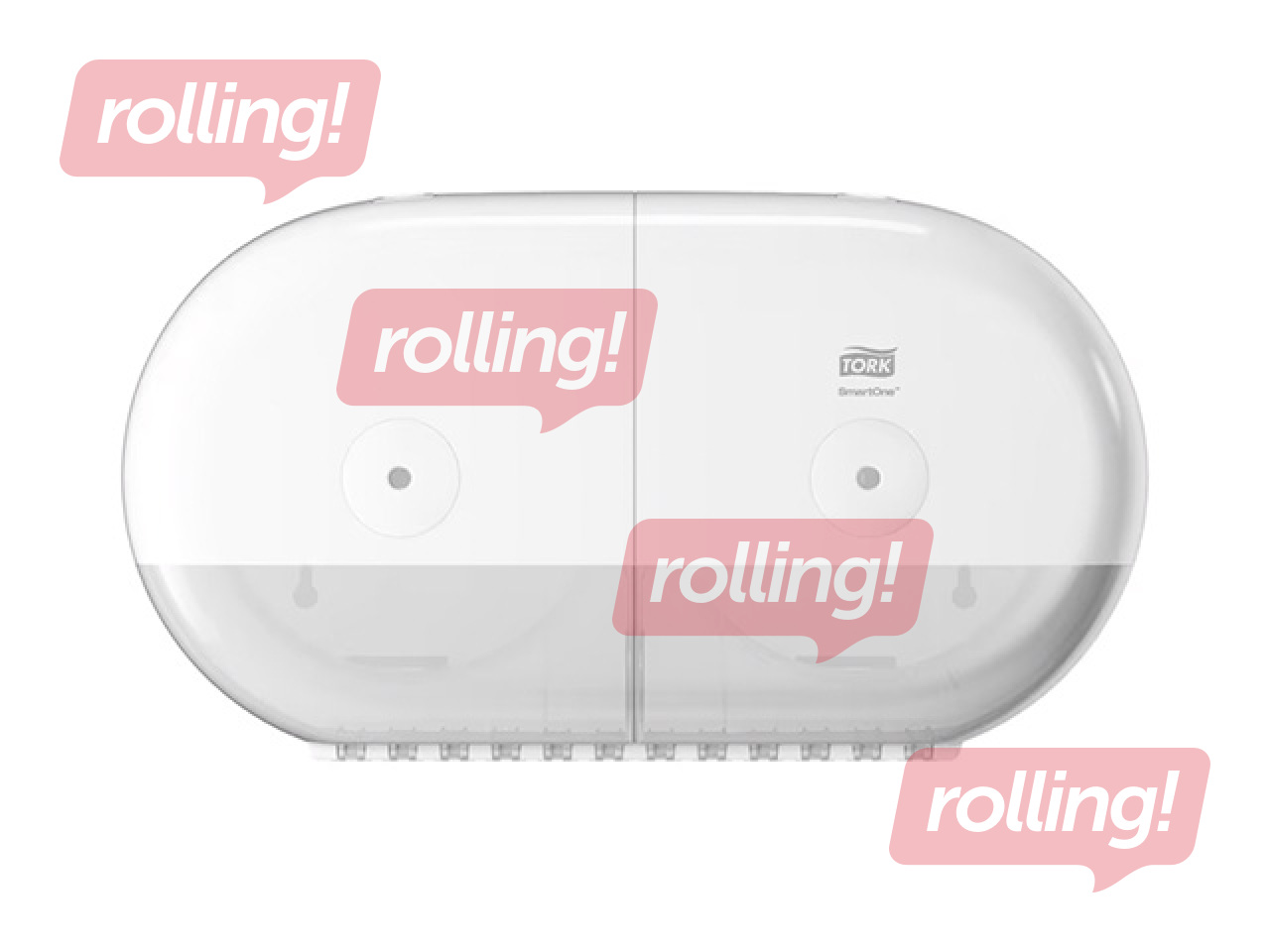 Tualetes papīra ruļļos turētājs Tork Smart One Twin Mini, T9, plastikāta, balts