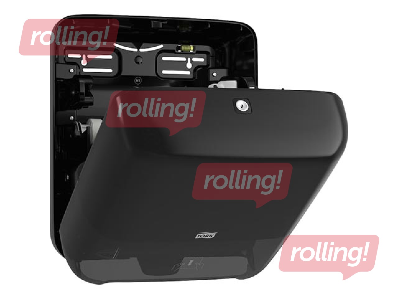 Papīra dvieļu ruļļos turētājs Tork Matic H1, plastikāta, melns