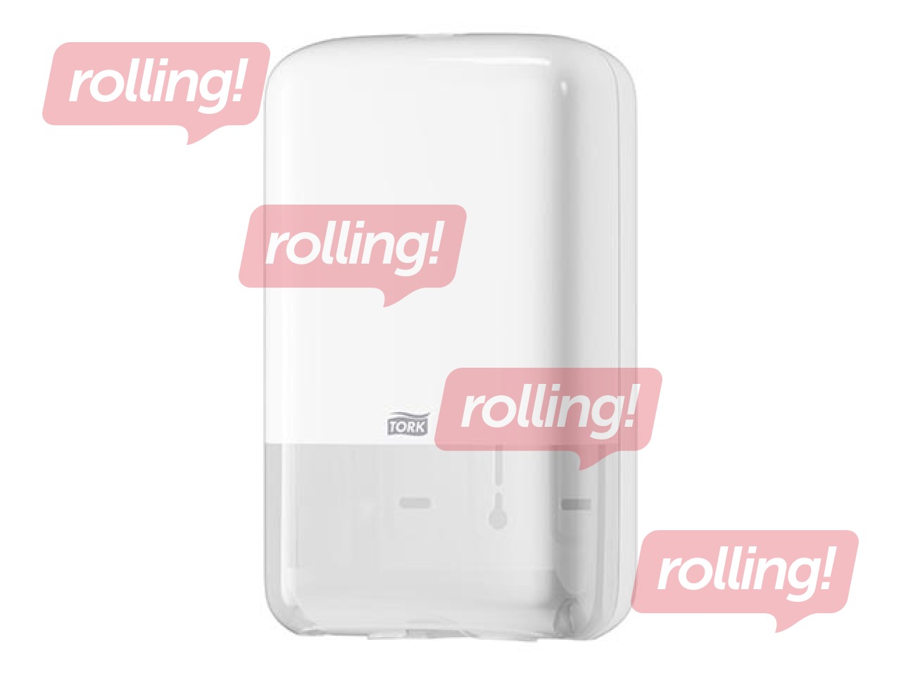 Tualetes papīra loksnēs turētājs Tork T3, plastikāta, balts