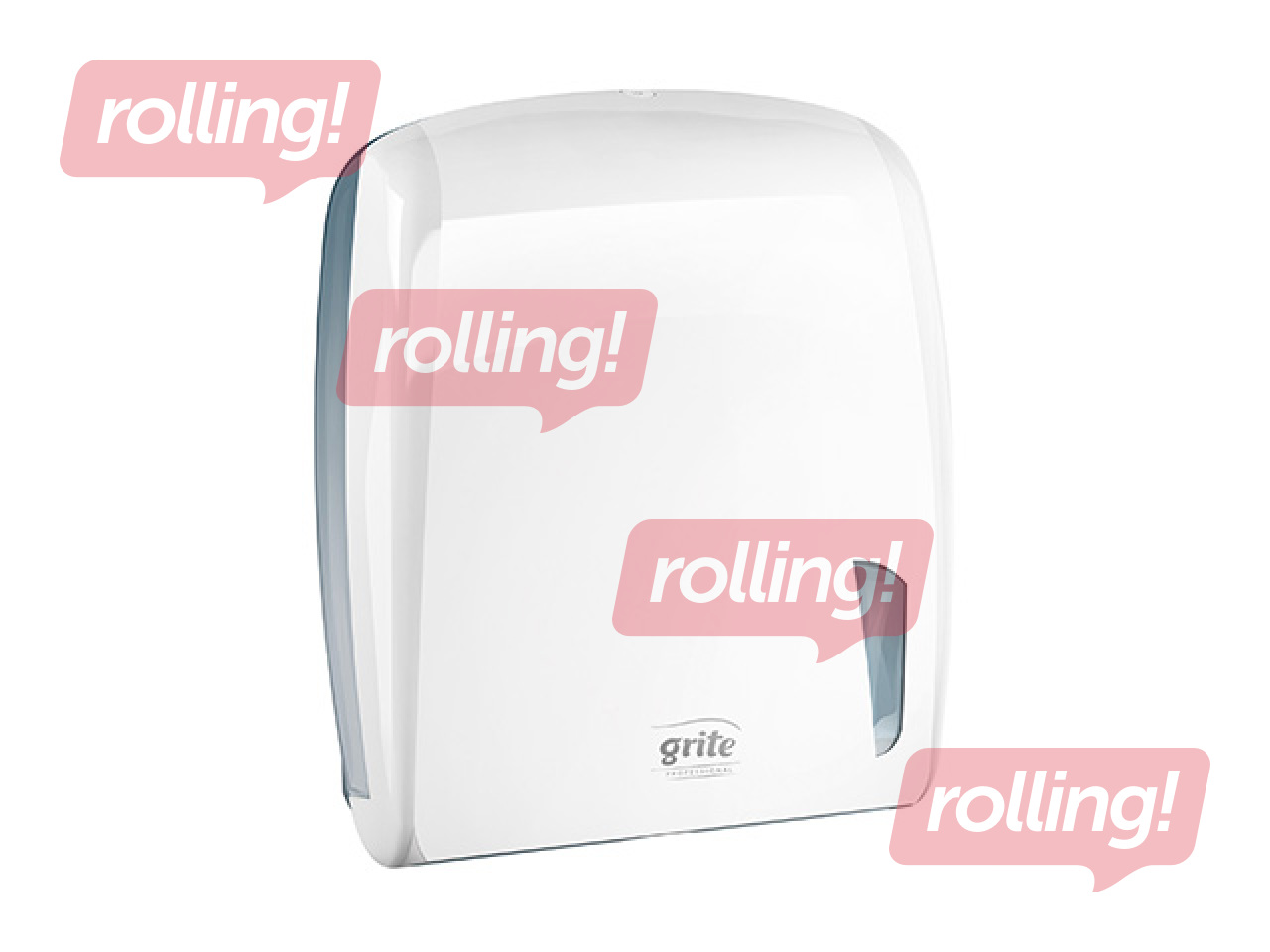 Papīra dvieļu loksnēs turētājs Grite Z-fold, H2, šaurajām salvetēm, balts