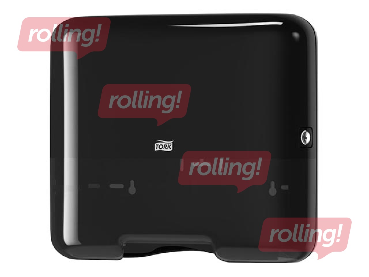 Papīra dvieļu loksnēs turētājs Tork Singlefold Mini H3, plastikāta, melns