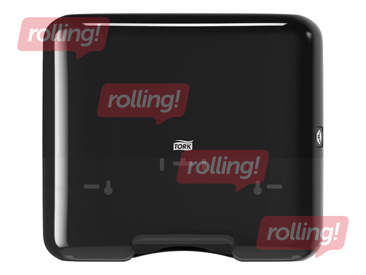 Papīra dvieļu loksnēs turētājs Tork Singlefold Mini H3, plastikāta, melns