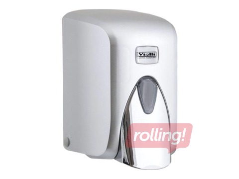 Дозатор для жидкого мыла Vialli S5C, серебристый, 0.5л